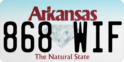 AR license plate 868WIF