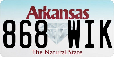AR license plate 868WIK