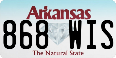 AR license plate 868WIS