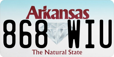 AR license plate 868WIU