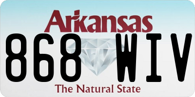 AR license plate 868WIV