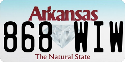 AR license plate 868WIW