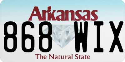 AR license plate 868WIX