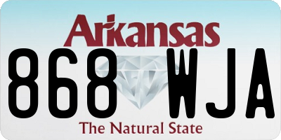 AR license plate 868WJA