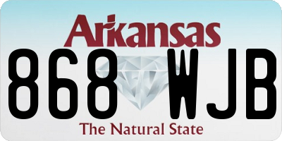 AR license plate 868WJB