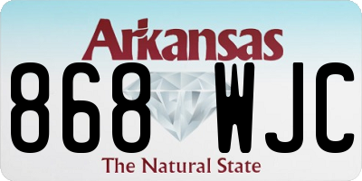 AR license plate 868WJC