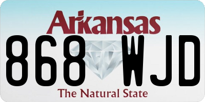 AR license plate 868WJD
