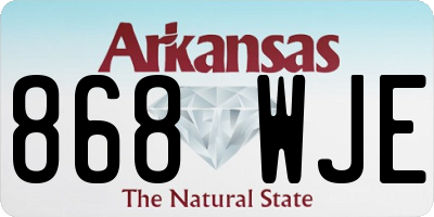 AR license plate 868WJE