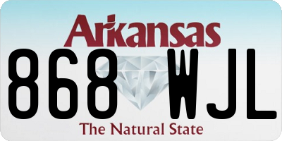 AR license plate 868WJL