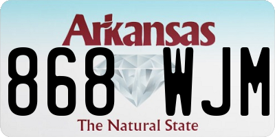 AR license plate 868WJM