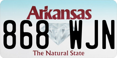 AR license plate 868WJN