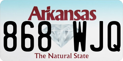 AR license plate 868WJQ
