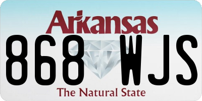 AR license plate 868WJS