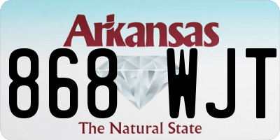 AR license plate 868WJT