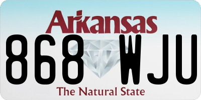 AR license plate 868WJU