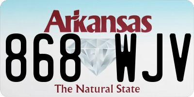 AR license plate 868WJV