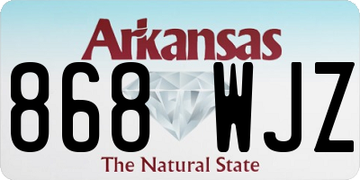 AR license plate 868WJZ