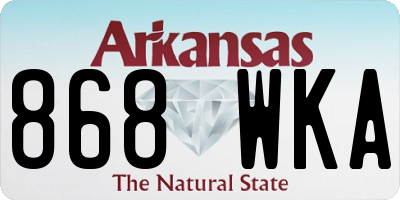 AR license plate 868WKA