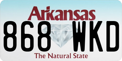 AR license plate 868WKD