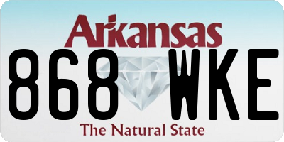 AR license plate 868WKE