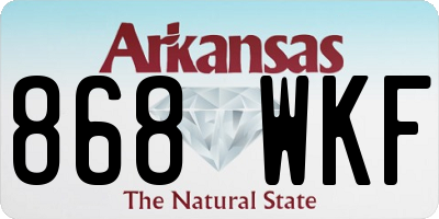AR license plate 868WKF