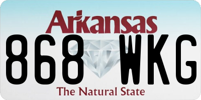 AR license plate 868WKG