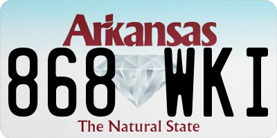 AR license plate 868WKI