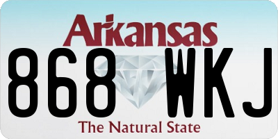 AR license plate 868WKJ