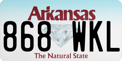 AR license plate 868WKL