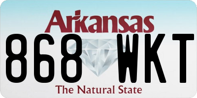 AR license plate 868WKT