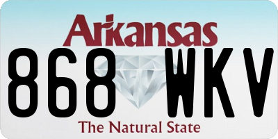 AR license plate 868WKV