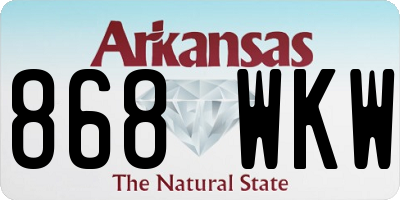 AR license plate 868WKW