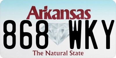 AR license plate 868WKY