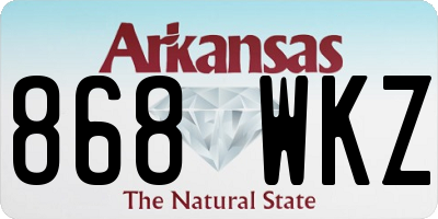 AR license plate 868WKZ