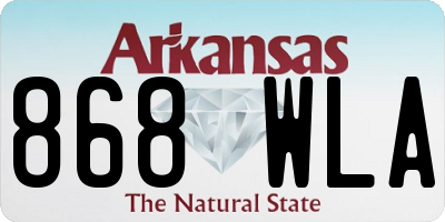 AR license plate 868WLA