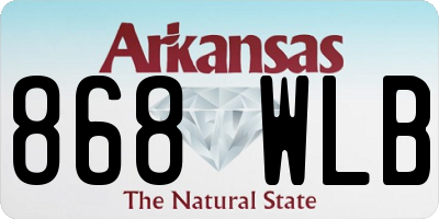 AR license plate 868WLB