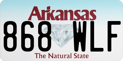 AR license plate 868WLF
