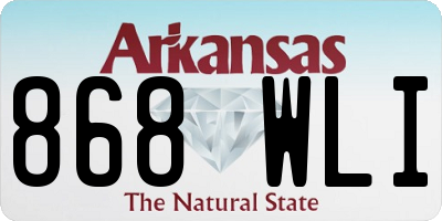 AR license plate 868WLI