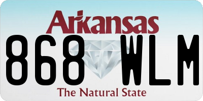 AR license plate 868WLM