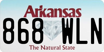 AR license plate 868WLN