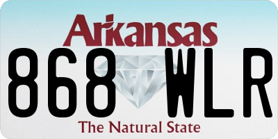 AR license plate 868WLR