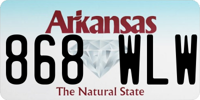 AR license plate 868WLW