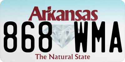 AR license plate 868WMA