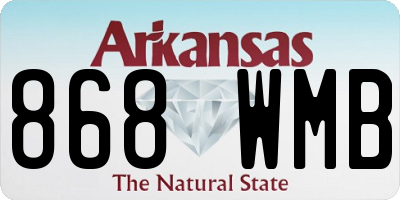 AR license plate 868WMB