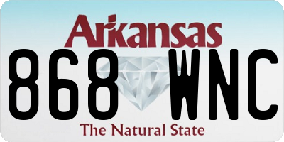 AR license plate 868WNC