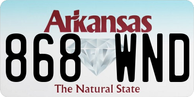 AR license plate 868WND