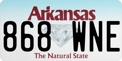 AR license plate 868WNE