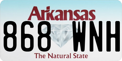 AR license plate 868WNH