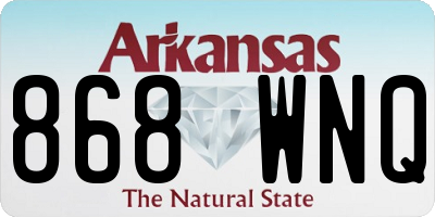 AR license plate 868WNQ
