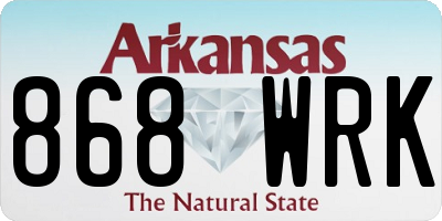 AR license plate 868WRK